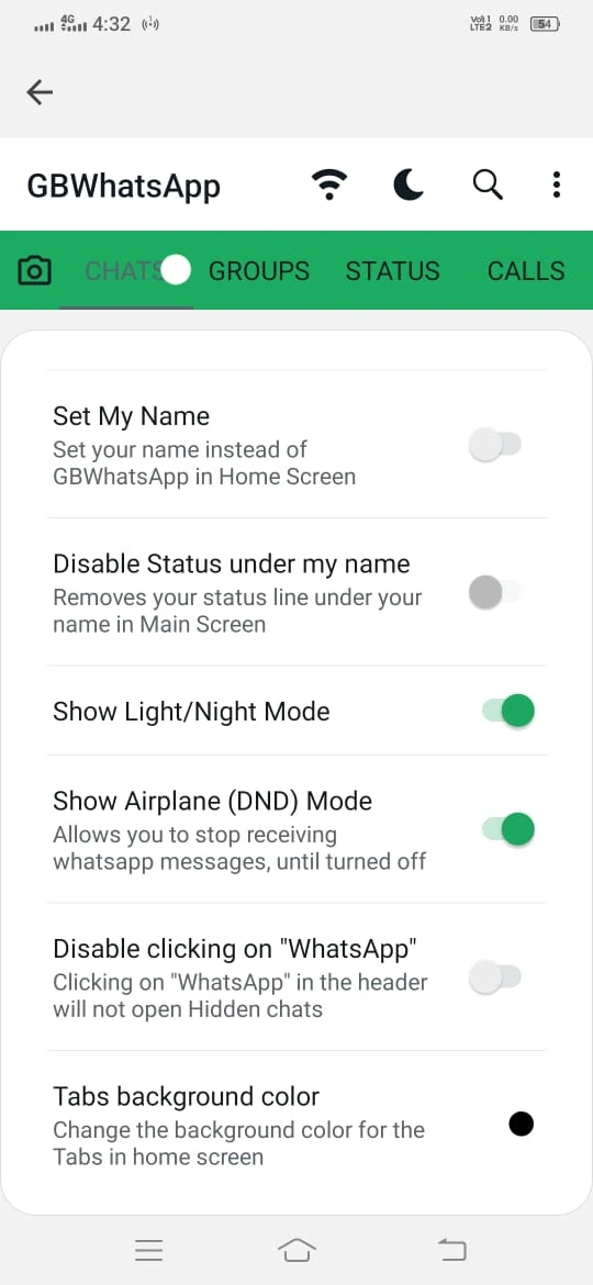 Home Screen Customization GB WhatsApp screenshot