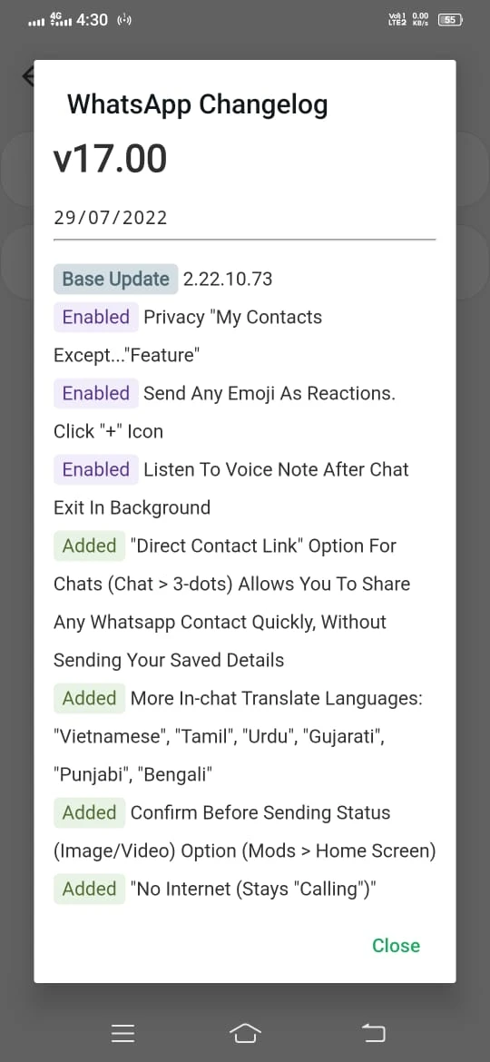 Scheduled Messages GB WhatsApp screenshot