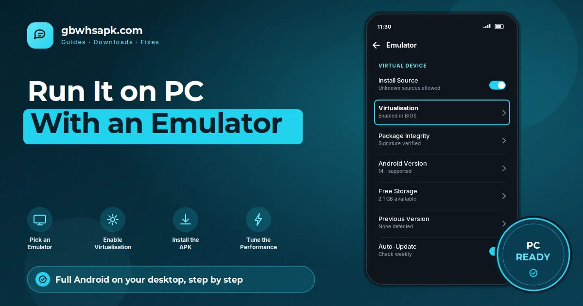 GB WhatsApp for PC Using an Android Emulator featured visual