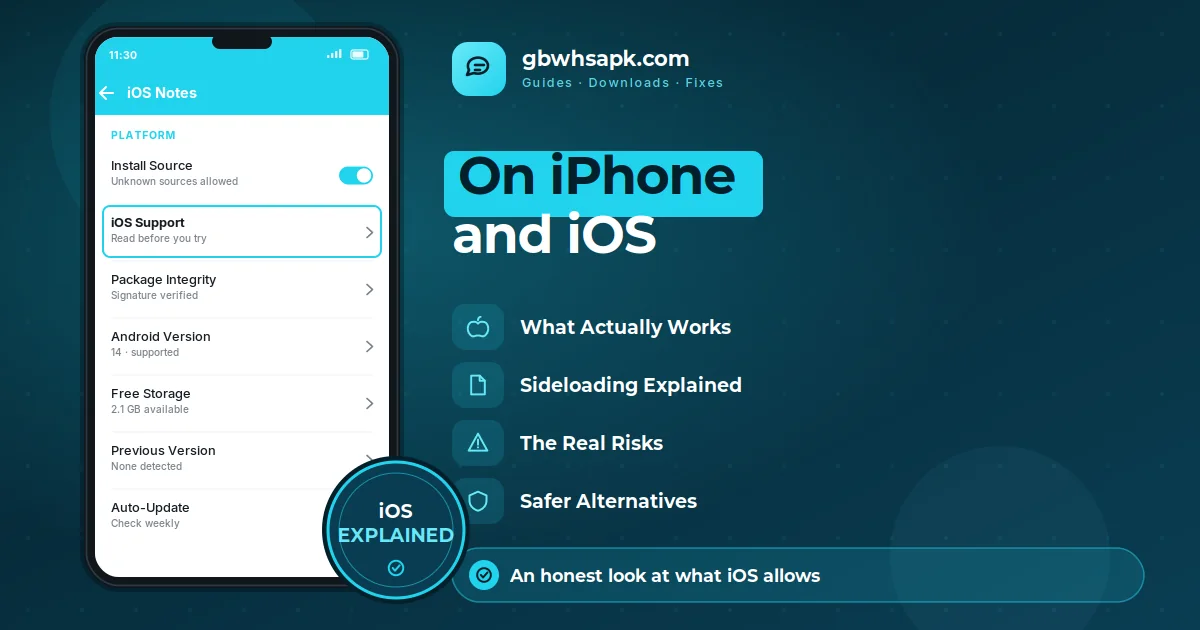GB WhatsApp on iPhone and iOS supporting visual