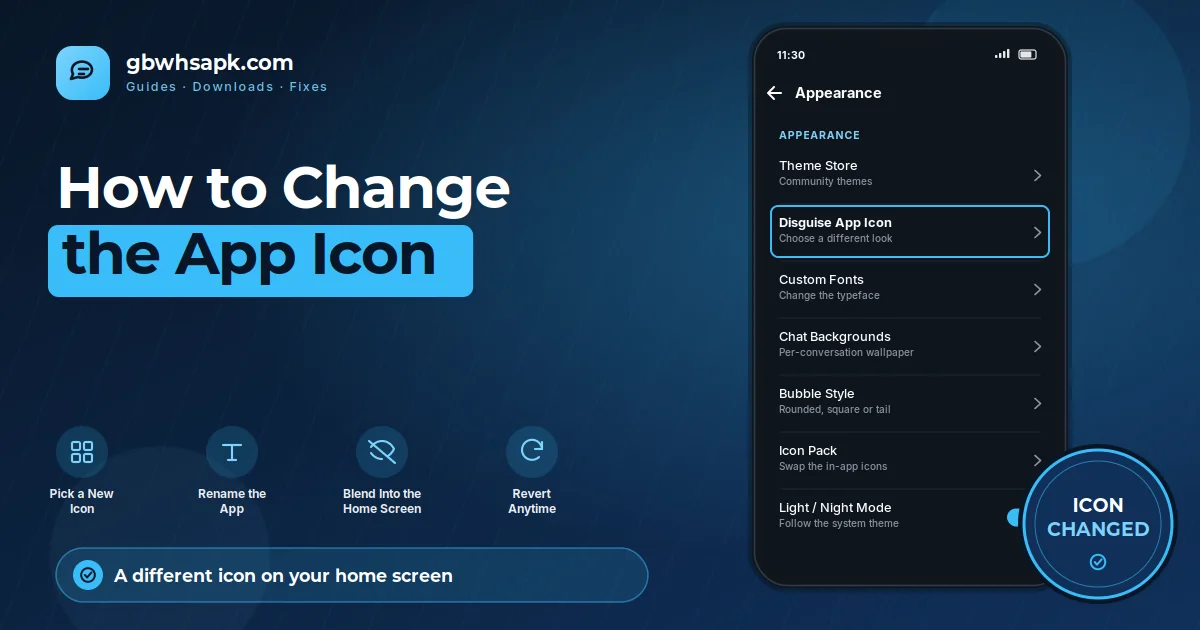 How to Change GB WhatsApp App Icon featured visual