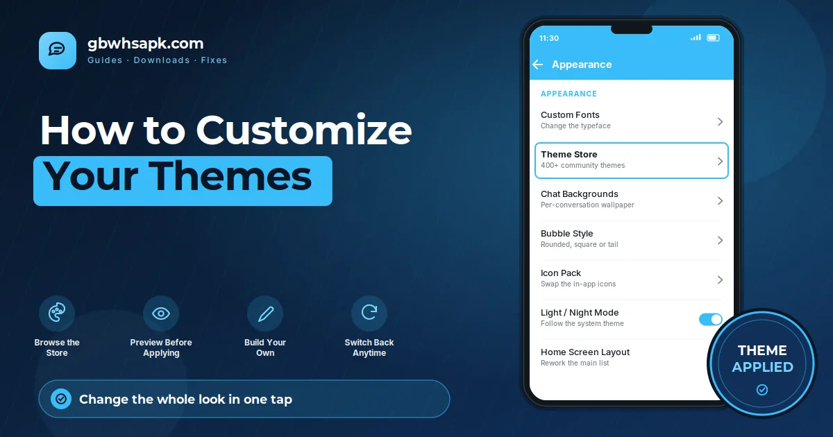 How to Customize GB WhatsApp Themes featured visual