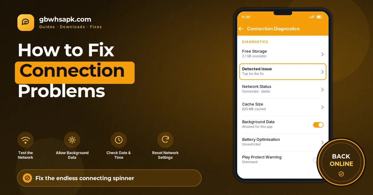 How to Fix GB WhatsApp Connection Problems featured visual