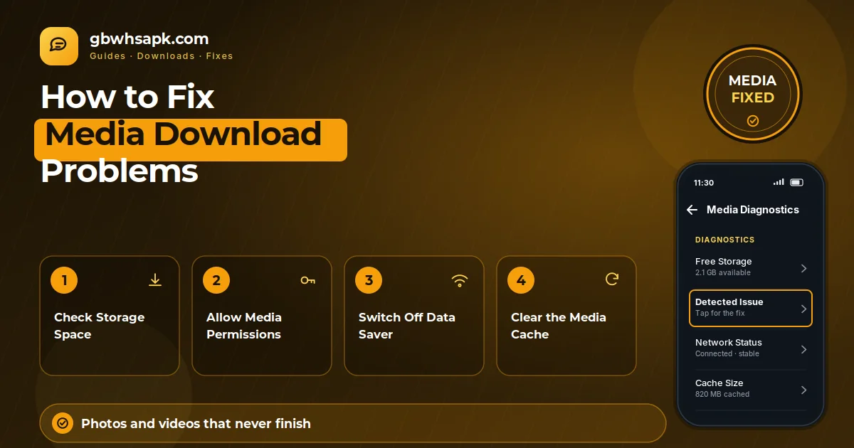 How to Fix GB WhatsApp Media Download Problems supporting visual