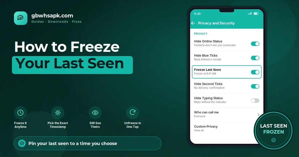 How to Freeze Last Seen in GB WhatsApp featured visual