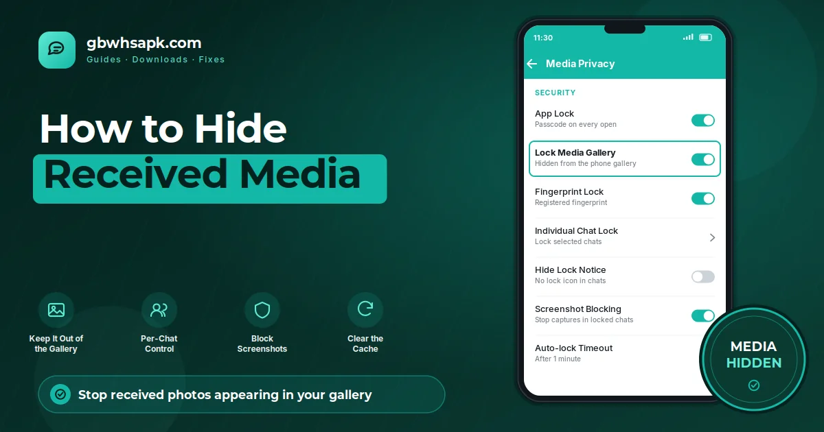 How to Hide Media in GB WhatsApp featured visual