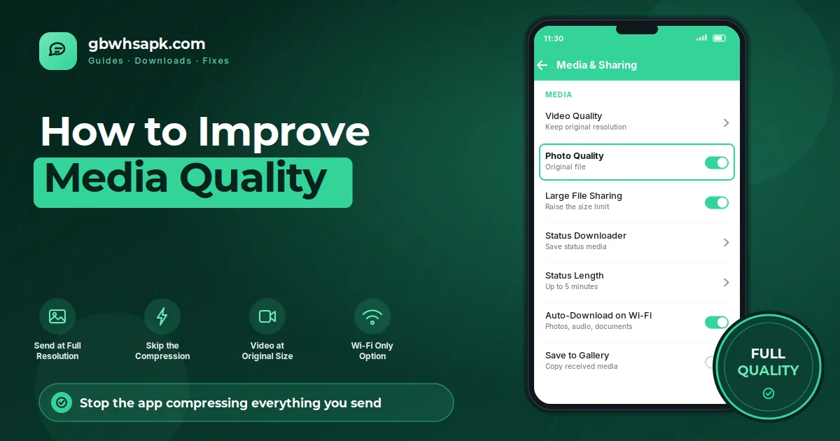 How to Improve GB WhatsApp Media Quality featured visual