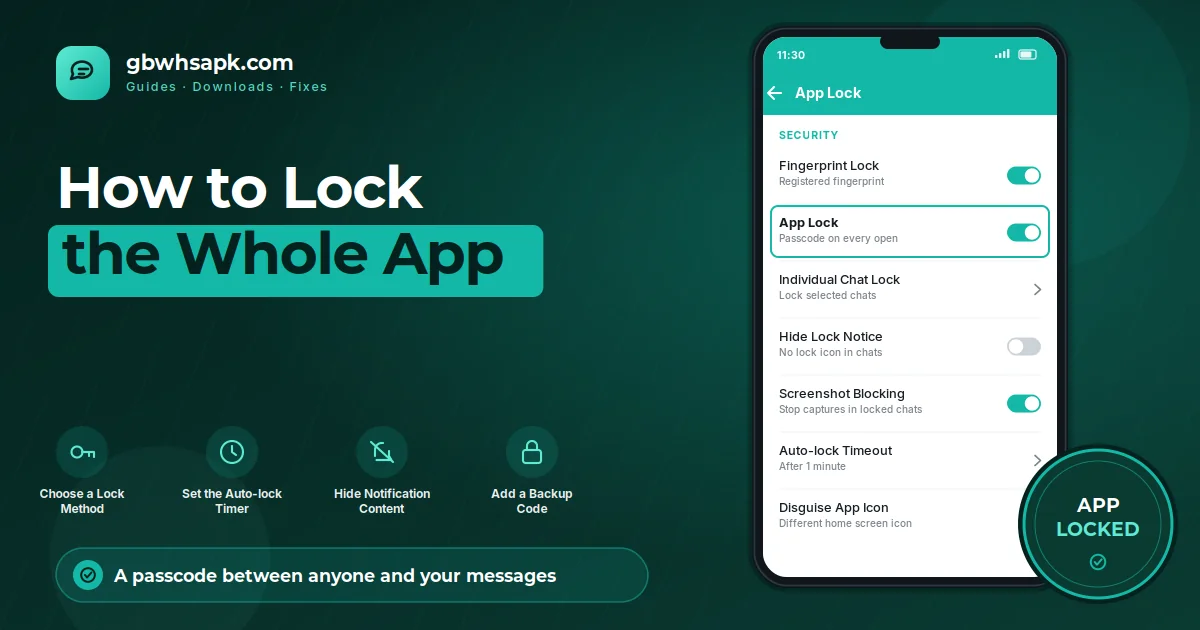 How to Lock GB WhatsApp featured visual
