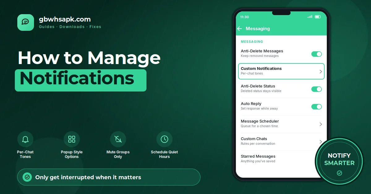 How to Manage GB WhatsApp Notifications featured visual