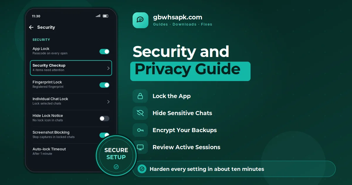 GB WhatsApp Keamanan dan Privasi Guide supporting visual