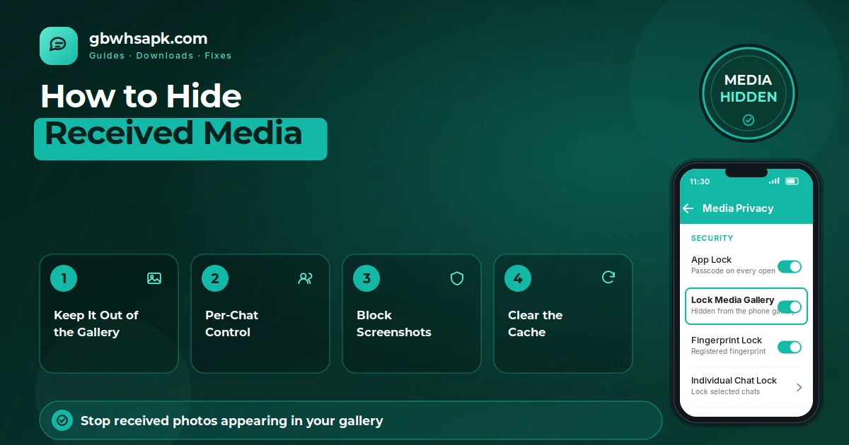 Cara Menyembunyikan Media in GB WhatsApp supporting visual