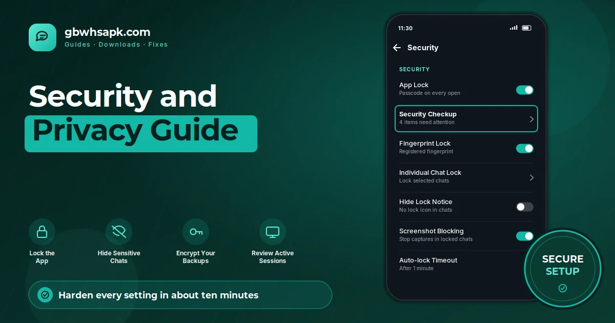 GB WhatsApp Segurança e privacidade Guide featured visual